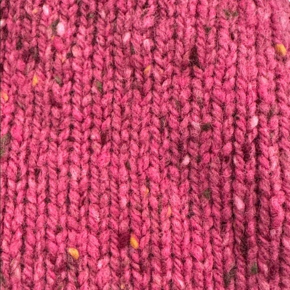 Aran Woollen Mills Brackloon Tweed Roll neck Sweater Pink 100% Wool Size Large - Picture 15 of 15